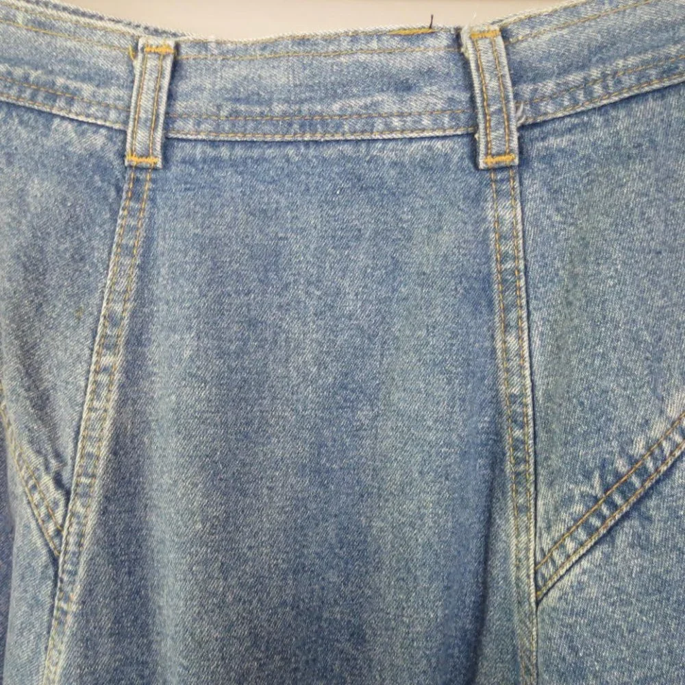 VINTAGE CORFU - DENIM FULL LENGTH SKIRT - SIZE 10 (small sizing) - Picture 4 of 8